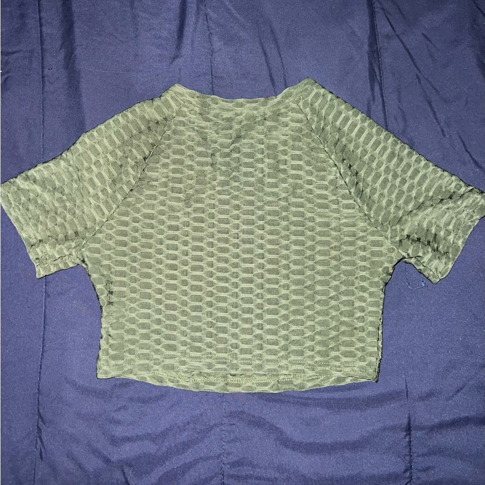 Textured Olive Two-Piece Set - Picture 4 of 4